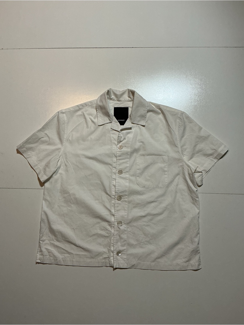 Assembly New York 100% Upcycled Cotton Made In USA White S/S Pocket Button Shirt